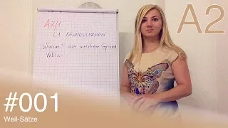 Njemački za početnike: Deutsch A2 - #001 - Weil-Sätze