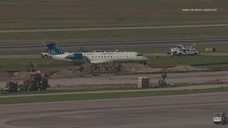 Plane landing at Bush Airport skids off runway