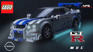 LEGO Speed Champions l Nissan Skyline GT-R R34 (Too Fast Too Furious) MOC
