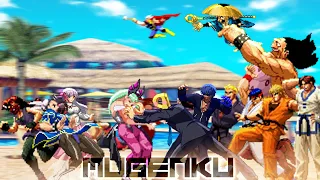 MUGEN but only 1 round! ft K', Ryu, Chun Li, Jin, Ryo, Hugo, Cap Commando, Producer ( ͡° ͜ʖ ͡°), etc