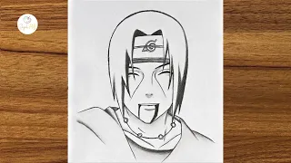 How to Draw Itachi Uchiha step by step || How to draw anime step by step || Itachi drawing tutorial