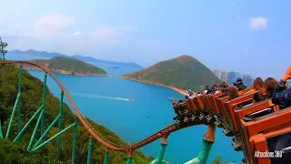 Ocean Mine Train Coaster & Log Ride POV - Ocean Park Hong Kong