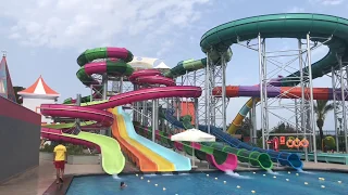 I C Green Palace Riding New Water Slide & Views 2018 Lara Beach Antalya HD