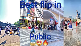 Best flip in public 👌//public reaction 😱 🤩 😜//crazy flip//amazing flip //Instagram reels.