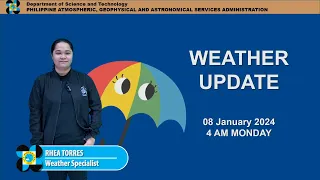 Public Weather Forecast issued at 4AM | January 8, 2024 - Monday