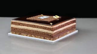 Tarta de Chocolate y Crujiente de Feuilletine / Chocolate and  Crunchy Feuilletine Cake