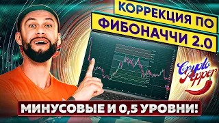 Коррекция по Фибоначчи 2.0  Минусовые и 0,5я уровни Криптоперец