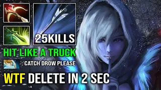WTF Delete Anyone in 2 Seconds | 100% Frost Slow Butterfly Drow Ranger 1v5 Hard Carry Dota 2