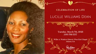 Celebration of Life for Mrs. Lucille Williams Dean