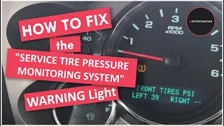 "SERVICE TIRE MONITOR SYSTEM" Dash Warning Light-What to do about it [TPMS Dash Warning Light]