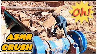 GIANT  Sand Crushing ASMR How stone crusher works How to crush Rocks Jaw/Rock Crusher