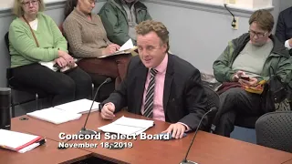 Concord Select Board - November 18, 2019