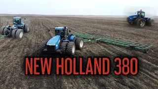 NEW HOLLAND TJ380 с гидрофицированными боронами 22 метра. Первый выезд в поле(24 апреля)