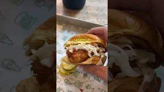 Trying ShakeShacks New Hot Chicken Sandwich! 🤯🔥 #shakeshack #hotchicken #shakeshackburger