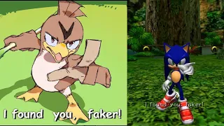 I found you, faker! (Pokemon Sonic Adventure 2 Parody)