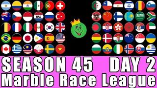 Marble Race League Season 45 Day 2 Marble Race in Algodoo / Marble Race King