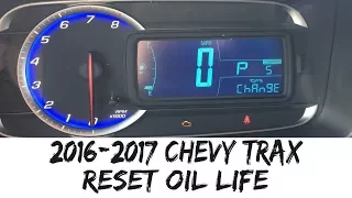 2016-2017 Chevy Trax Reset Oil Life Indicator How To 16 17 Chevrolet