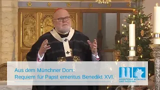 Aus dem Münchner Dom: Requiem für Papst emeritus Benedikt XVI.  am 03.01.2023