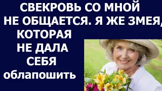 Истории из жизни Свекровь со мной не общается  Я же змея, которая не дала себя