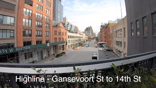 High Line - Gansevoort St to 14th St (4K)