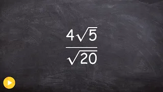 Learn how to divide radicals