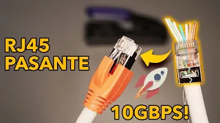 Crimpar cable de red 10G fácil! Cat6A y RJ45 pasante