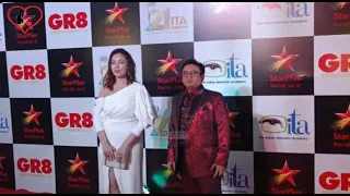 JETHALAL & BABITA Munmun Dutta & DILIP JOSHI AT  INDIAN TELEVISION ACADEMY AWARDS ! ITC AWARDS 2022