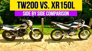 HONDA XR150L vs. YAMAHA TW200: Side by Side Comparison & Dirt Road Test