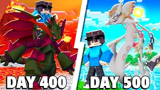 Tóm tắt 500 Ngày Minecraft Pixelmon Ultra Fusion Sinh Tồn Siêu Khó Tôi Bắt THƯỢNG CỔ THẦN LONG !!