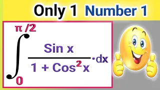 integral of 0 to pi/2 of sinx upon 1 plus cos square x | integral of sinx/1+cos^2x