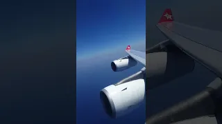 Edelweiss Air A340-300 CFM-56C Engines roar after taking off from Heraklion