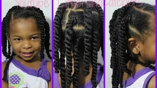 "Braided Twists" Easy Natural Hairstyle for Kids | LittleMindCatchers