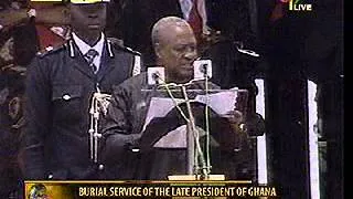 President Mahama's Tribute At Final Burial Service Of Late President Mills