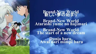 [ENG/JPG/ROMANJI/INDO] Brand New World - V6 Ost Inuyasha Ending 8