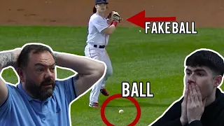 MLB - Fake Moves! British Father and Son Reacts!