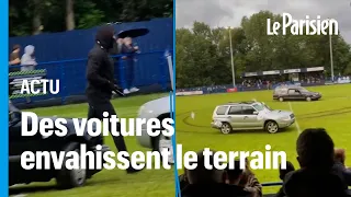 Des hommes cagoulés en voiture interrompent un match de football en Angleterre