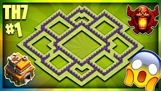 “MIGHTY” BRAND NEW TOWN HALL 7 (TH7) TROPHY/TITAN LEAGUE BASE DESIGN 2018-Clash Of Clans