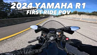 Riding my new 2024 Yamaha R1 home from the dealership | pure sound first ride