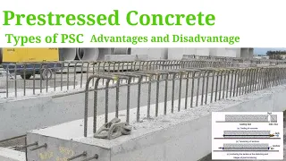 Prestressed Concrete || Types of PSC and it's Advantages and disadvantage