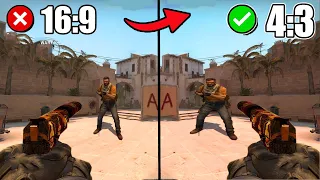 How To Play CS:GO in 4:3 STRETCHED Resolution! (2023)