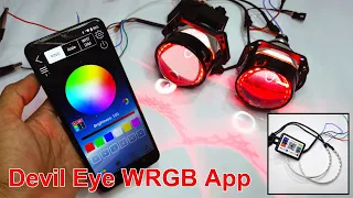 Review Led Devil Eye Demon Eye 360 WRGB App + Sein