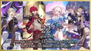 [HSR] : 1.5.1 Memory of Chaos Floor 9 - NO 5 STAR NO HEALER | Serval, Luka & Herta 3* Clear!!