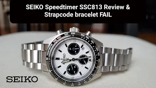 SEIKO Speedtimer SSC813 Review & Strapcode Bracelet Fail