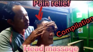 Philippine barber asmr - best of hairsband compilation head massage pain relief