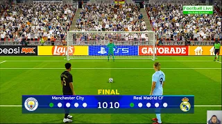 Manchester City vs Real Madrid - Penalty Shootout | Final UEFA Champions League UCL | PES Gameplay