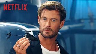 Chris Hemsworth Tries to Land a Helicopter on a Moving Train | Extraction 2 | Netflix