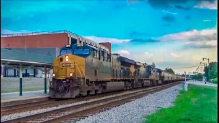 CSX trains moving through downtown Fayetteville, NC