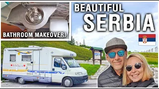 We CRACKED our bathroom basin in SERBIA. (Motorhome travels Europe)