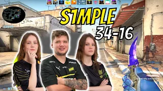 s1mple play faceit with NIP girls Nayomy & Qiyarah MATCH 2 | Aug 23, 2023