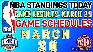 NBA Standings | Game Results Today March 29, 2024 | Game Schedule #nba #game #nbagameschedule